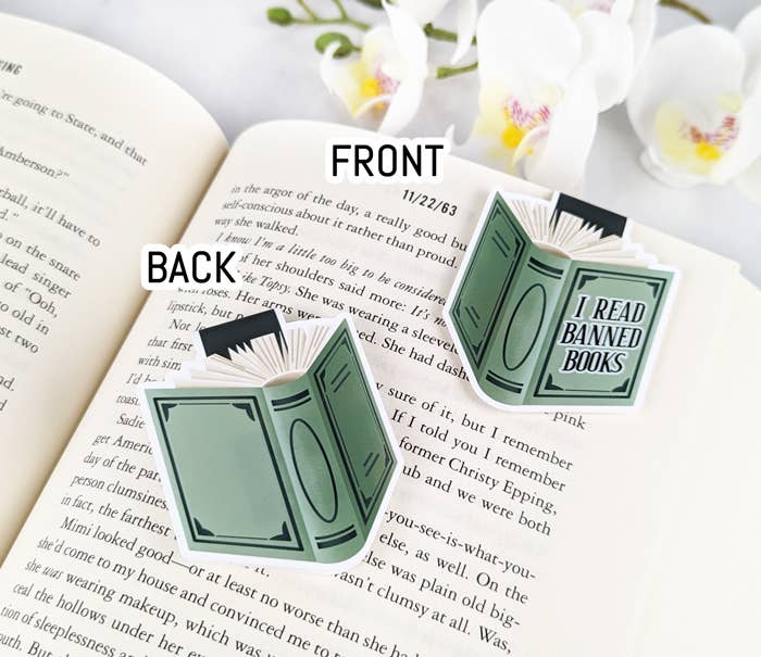 Magnetic Bookmark - I Read Banned Books (green)