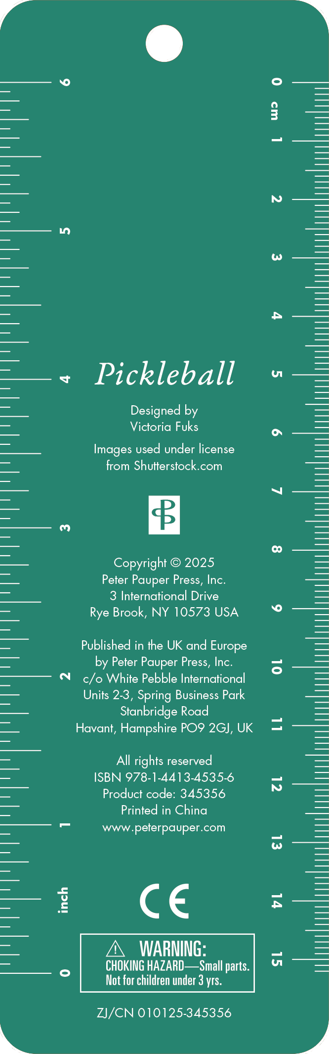 Pickleball Beaded Bookmark