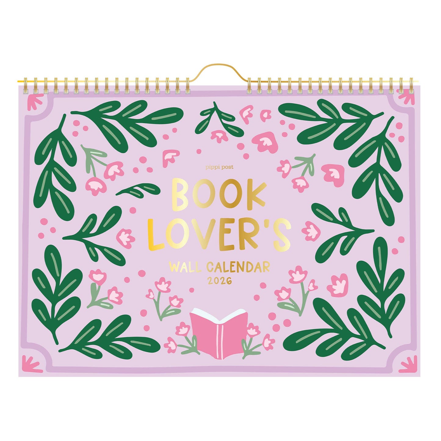 Book Lover's 2026 Spiral Hanging Wall Calendar