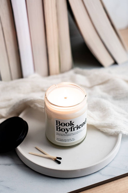 Amber & Wood - Book Boyfriend | Bookish Soy Candle