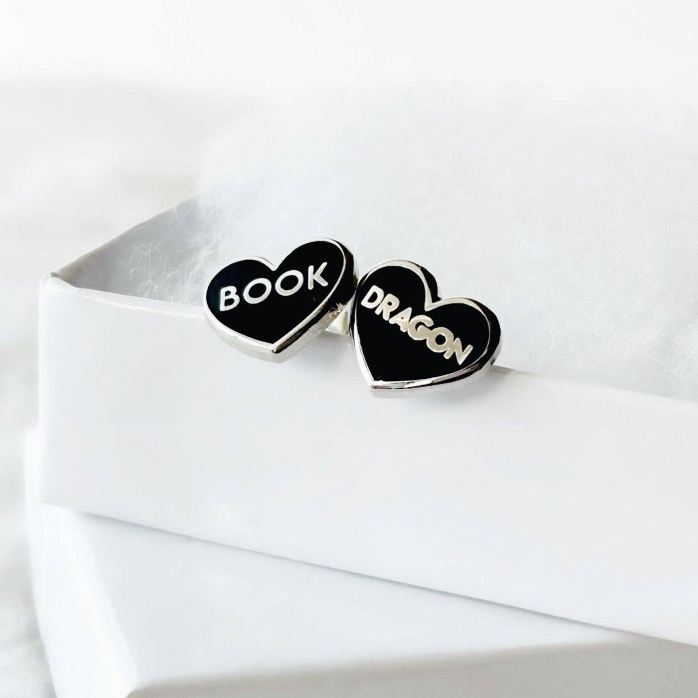 Earrings - Black Book Dragon