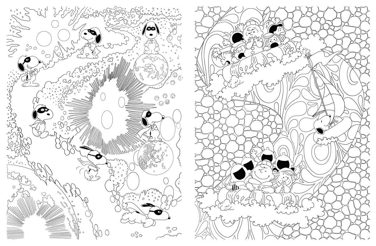 Coloring Book: Peanuts for Inspiration & Relaxation