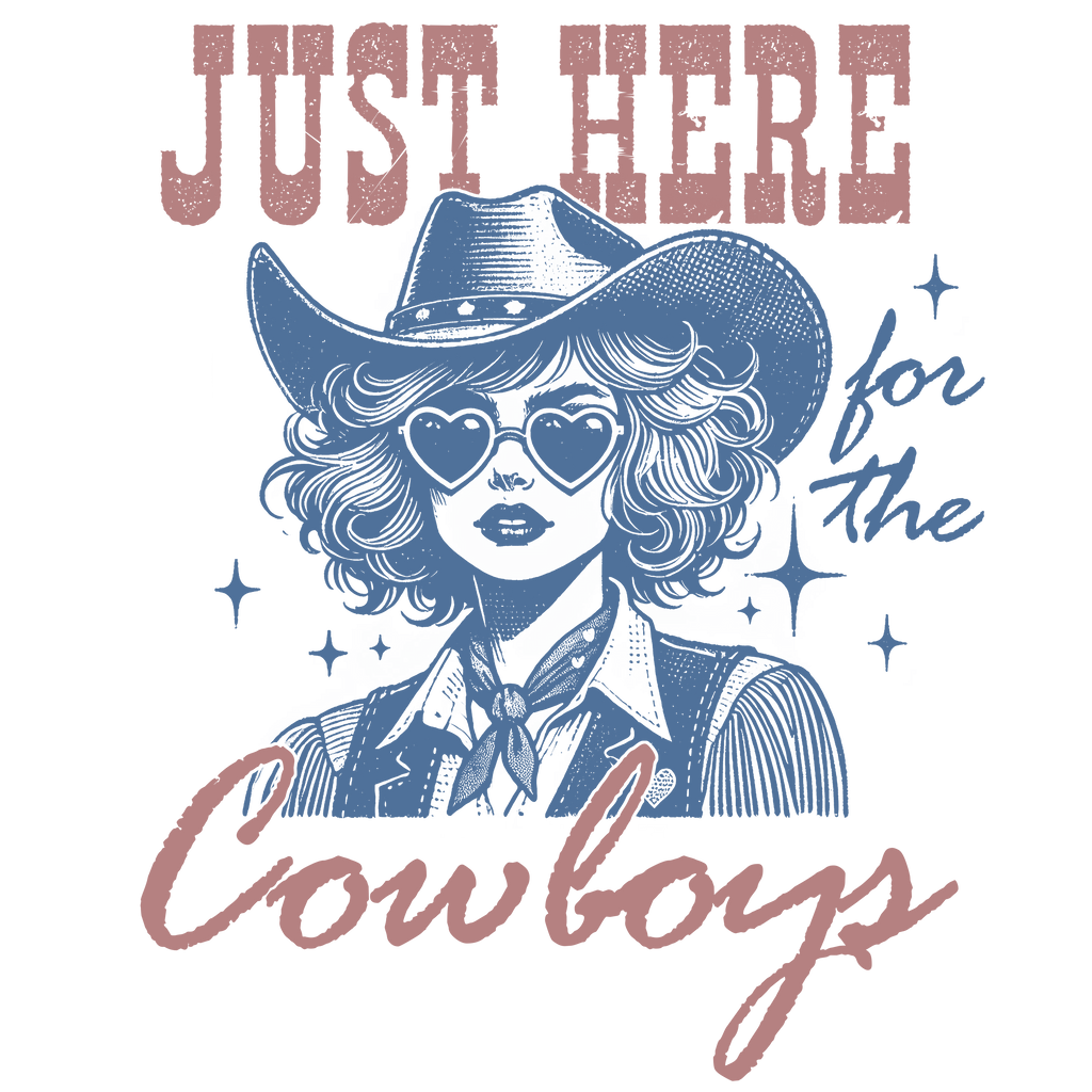Just Here For The Cowboys Magnet