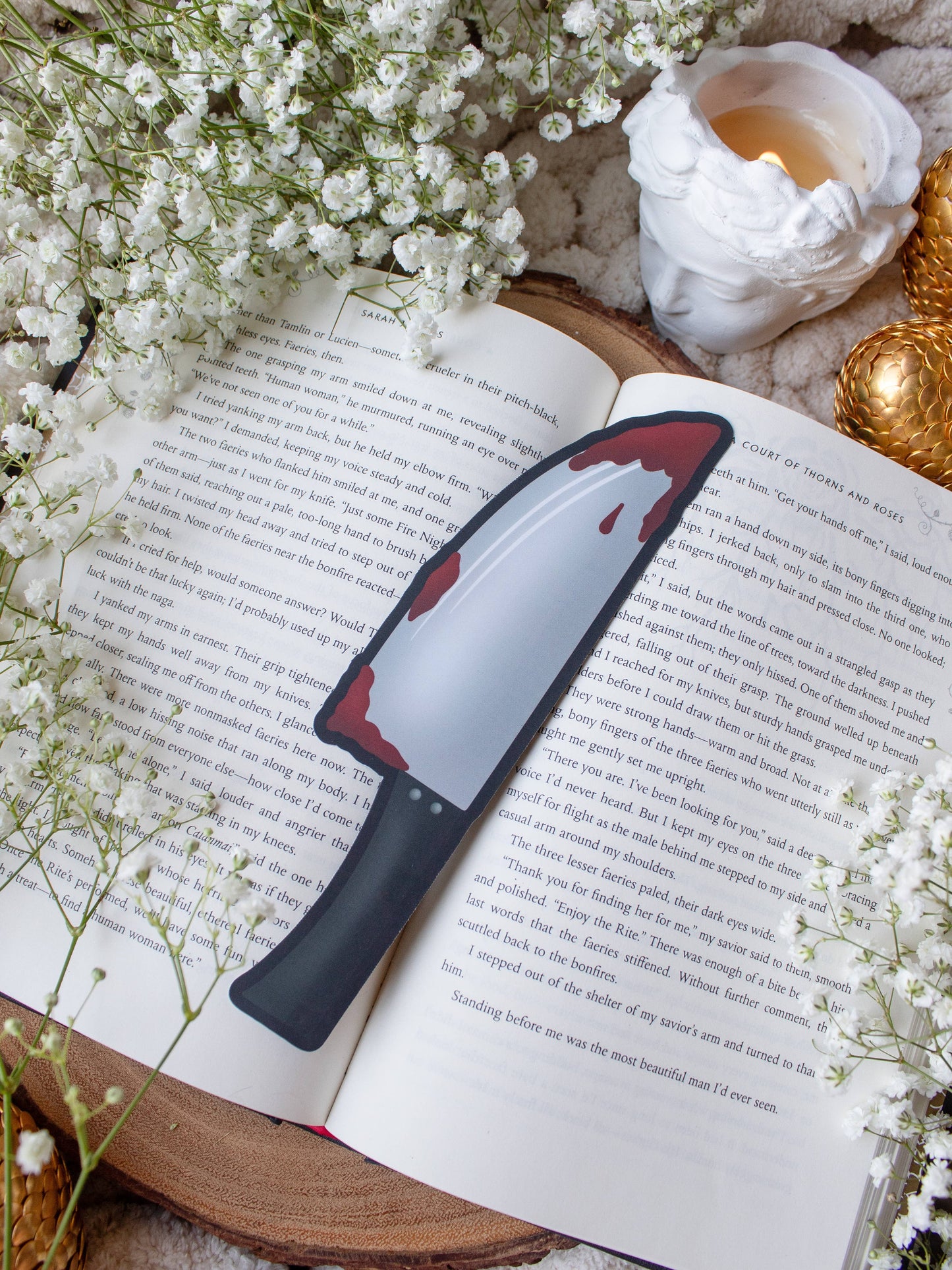 Knife Spooky Halloween Die Cut Bookmark | Soft Touch