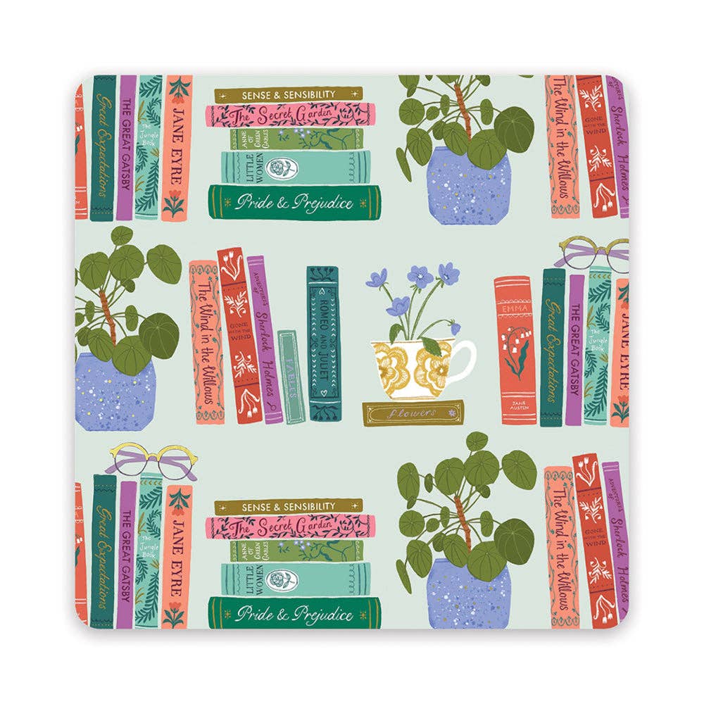 Cozy Reads Assorted Mini Note Card Set with Stickers