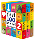 First 100 Board Book Set: Words, Shapes, Animals