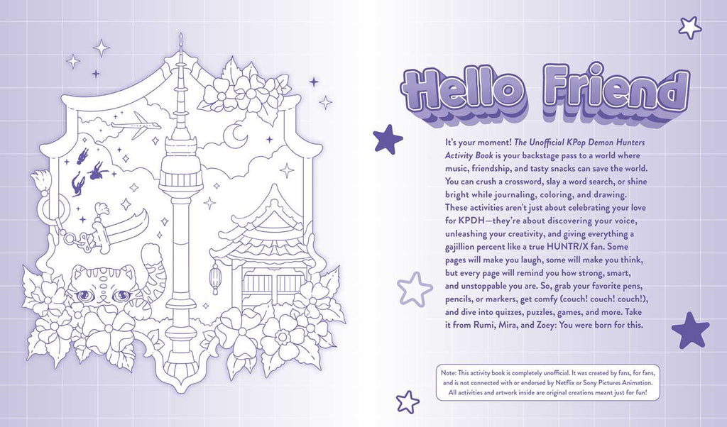 Unofficial KPop Demon Hunters Activity Book
