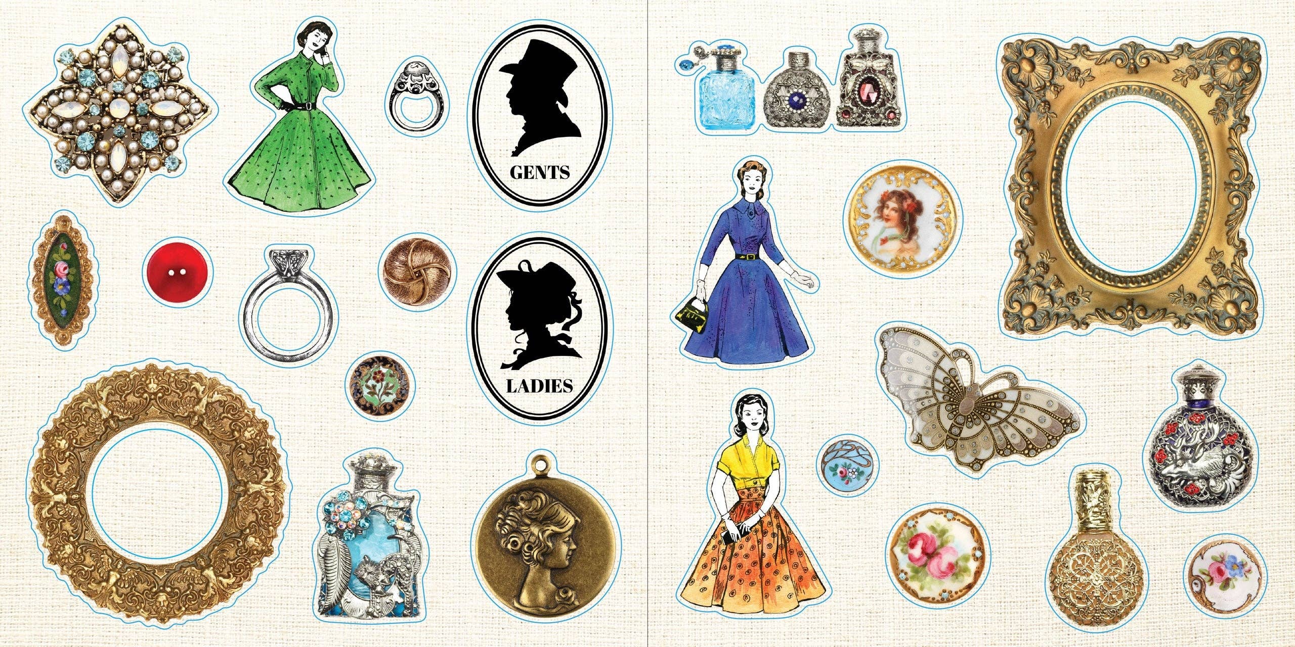 Sticker Book - Loads of Ephemera (580 stickers)