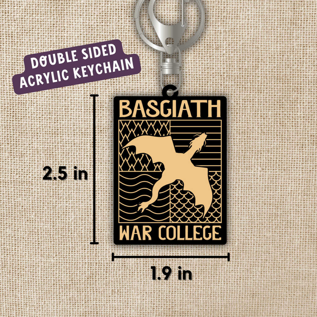Keychain - Fourth Wing Basgiath War College Emblem Acrylic