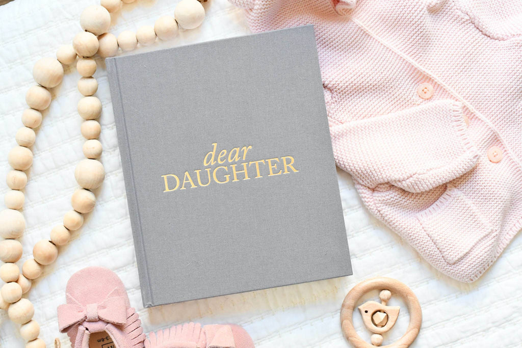 Dear Daughter Childhood Keepsake Book | Mother's Day Gift: Cream