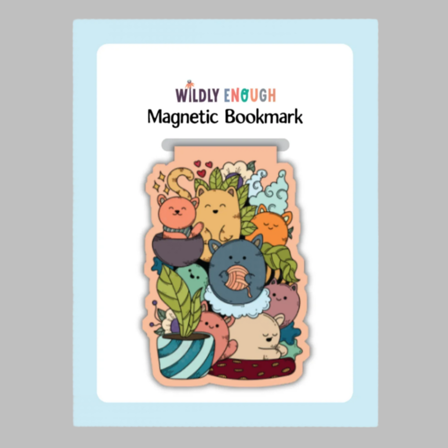 Magnetic Bookmark - Happy Cat Pile