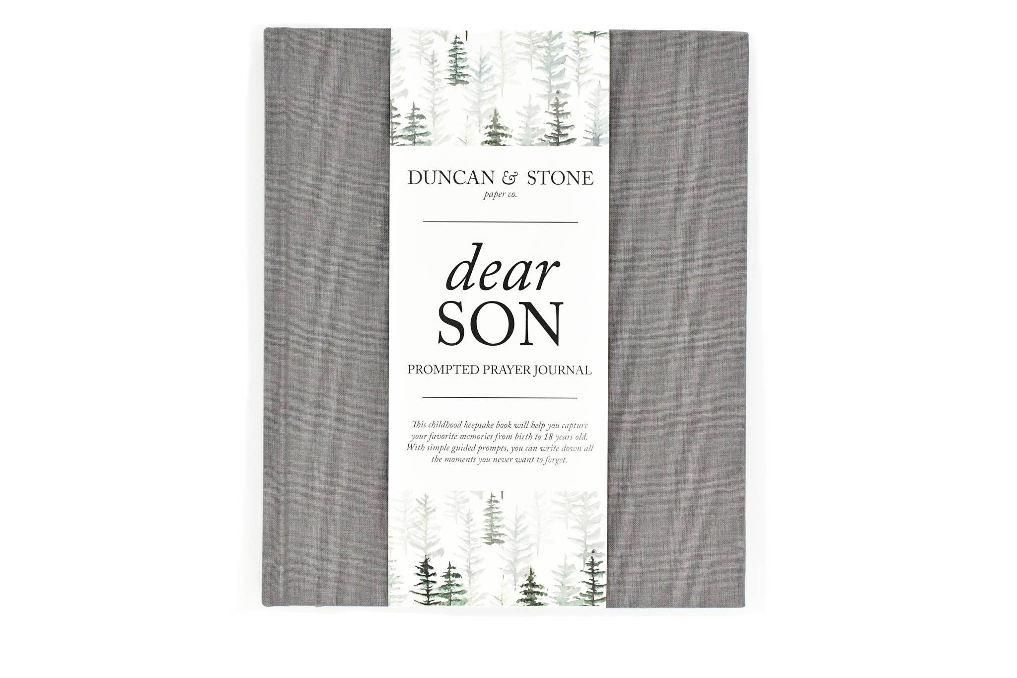 Dear Son Childhood Keepsake Book | Gift for Mom or Spouse: Gray