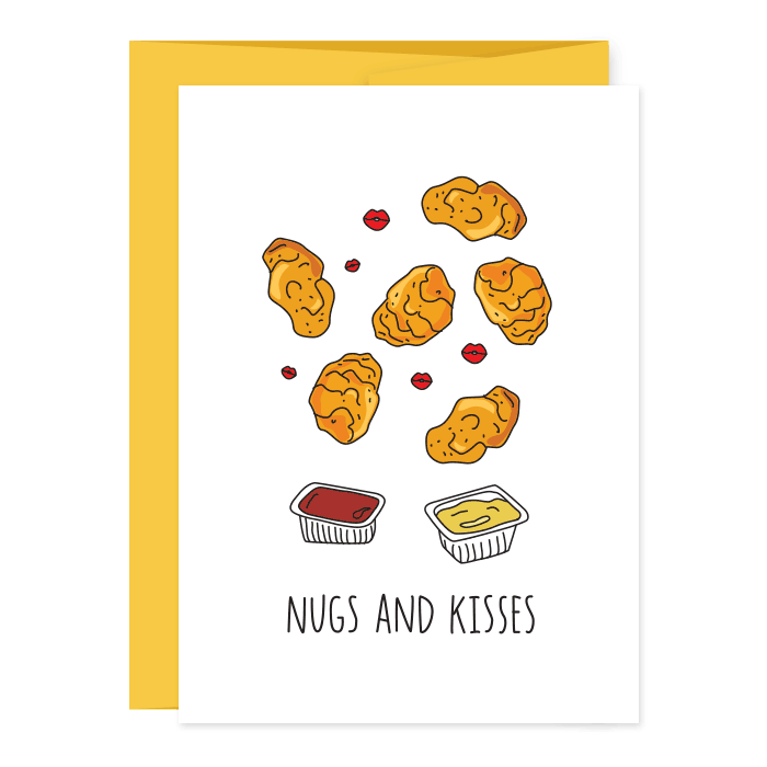 Greeting Card - Chx Nugs and Kisses