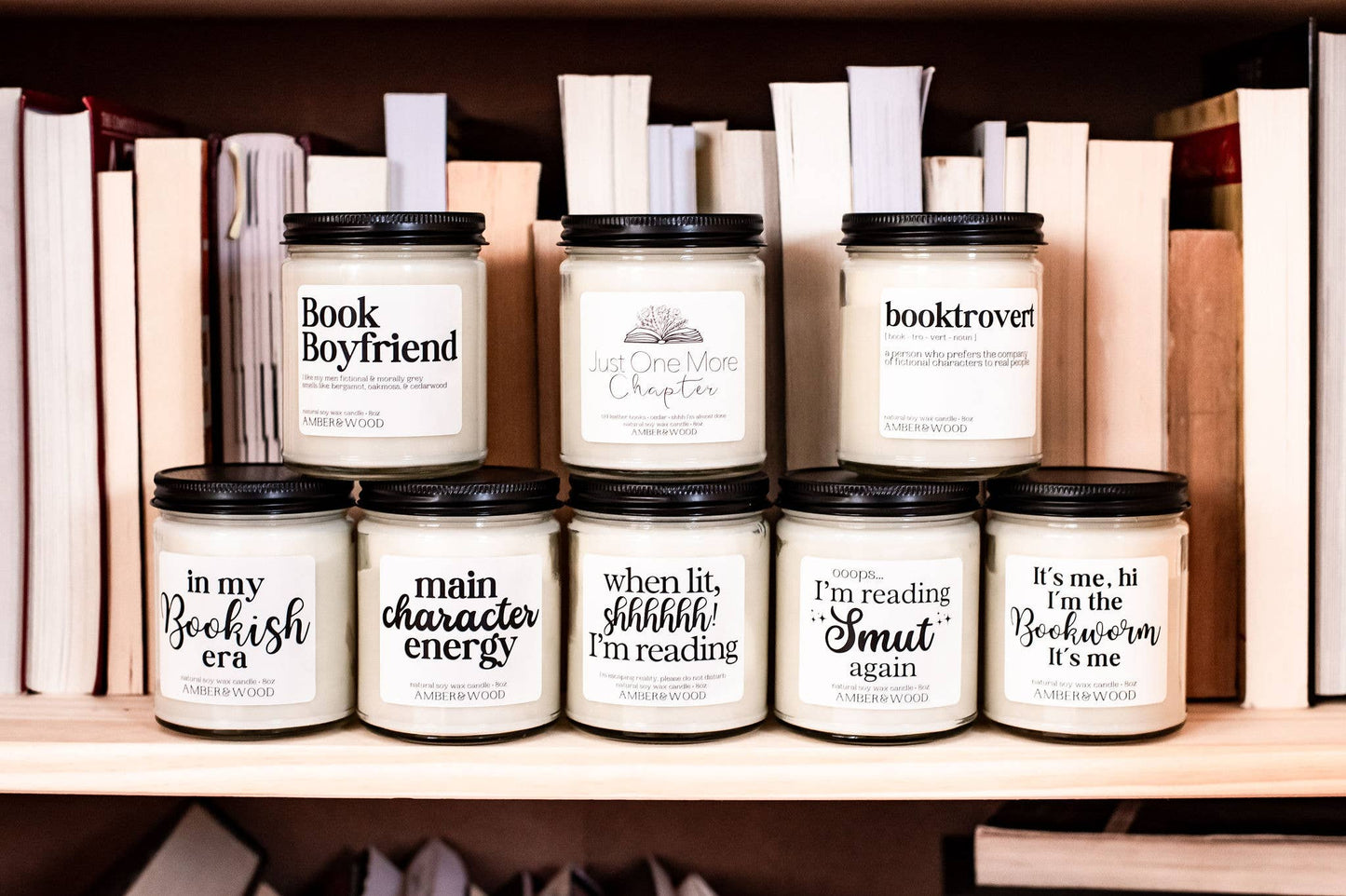 Amber & Wood - Book Boyfriend | Bookish Soy Candle