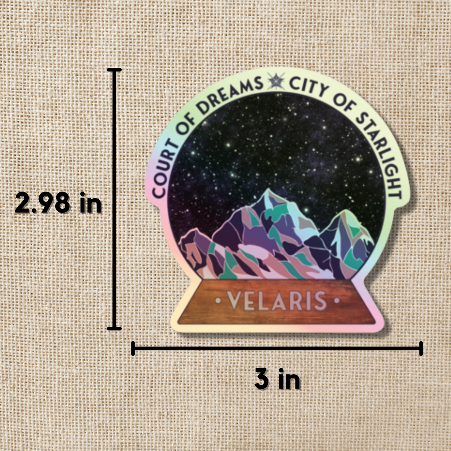 SJM - Velaris Star Globe Holo Sticker | A Court of Thorns & Roses