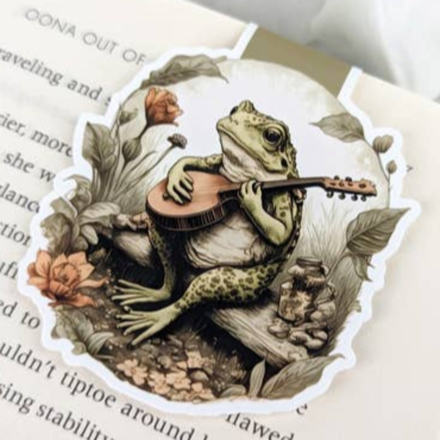 Magnetic Bookmark - Frog Musician