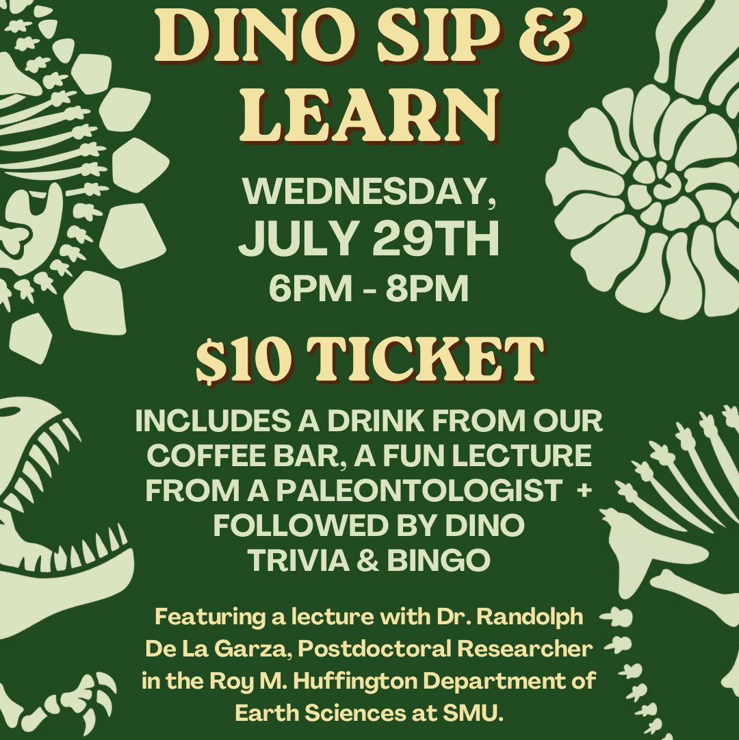 Dino Sip & Learn: A Coffee, Lecture, Trivia, & Bingo! - 29 Jul 2026