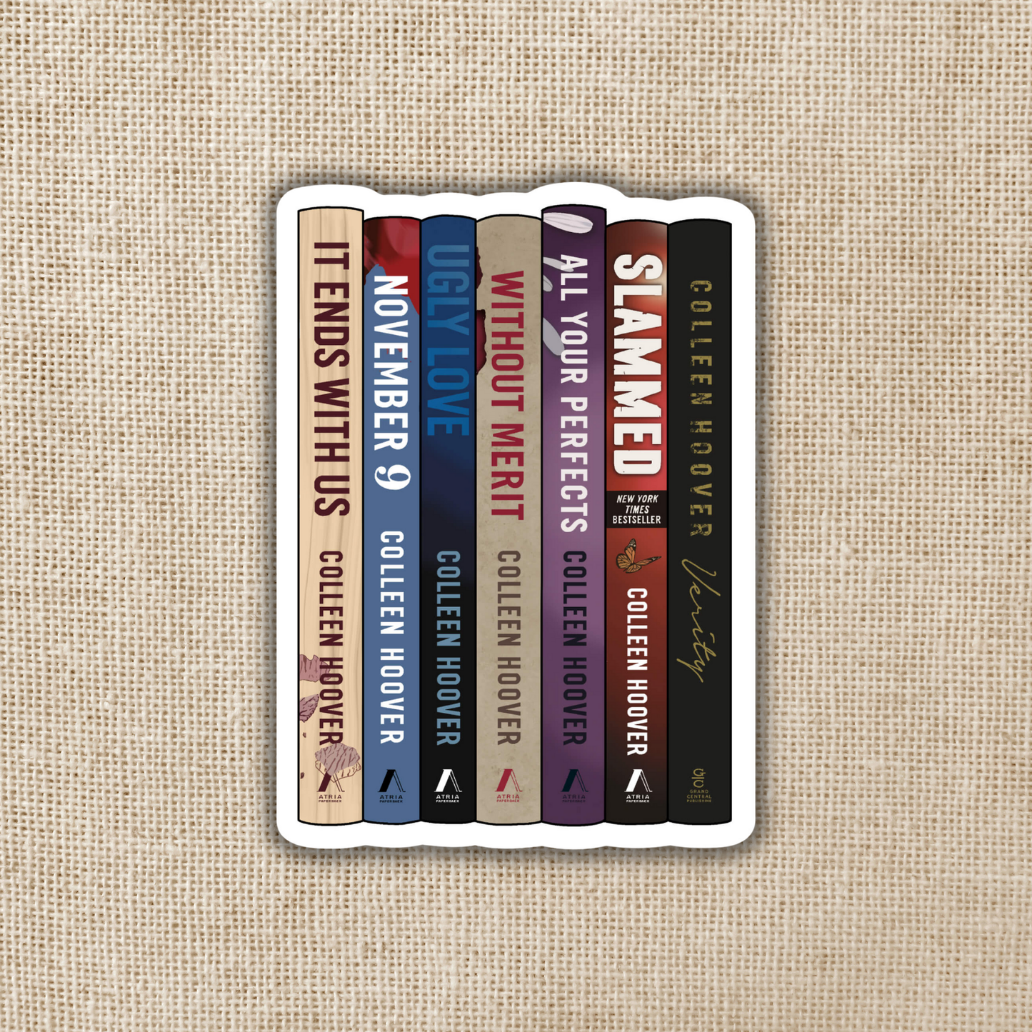 Wildly Enough - Colleen Hoover Bestsellers Book Stack Sticker