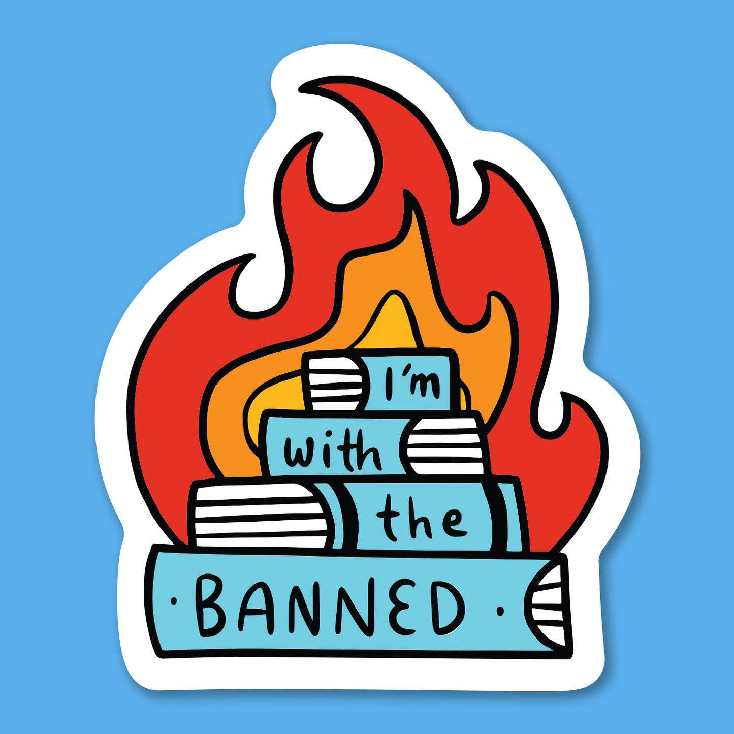 Dissent Pins - I'm With the Banned Sticker
