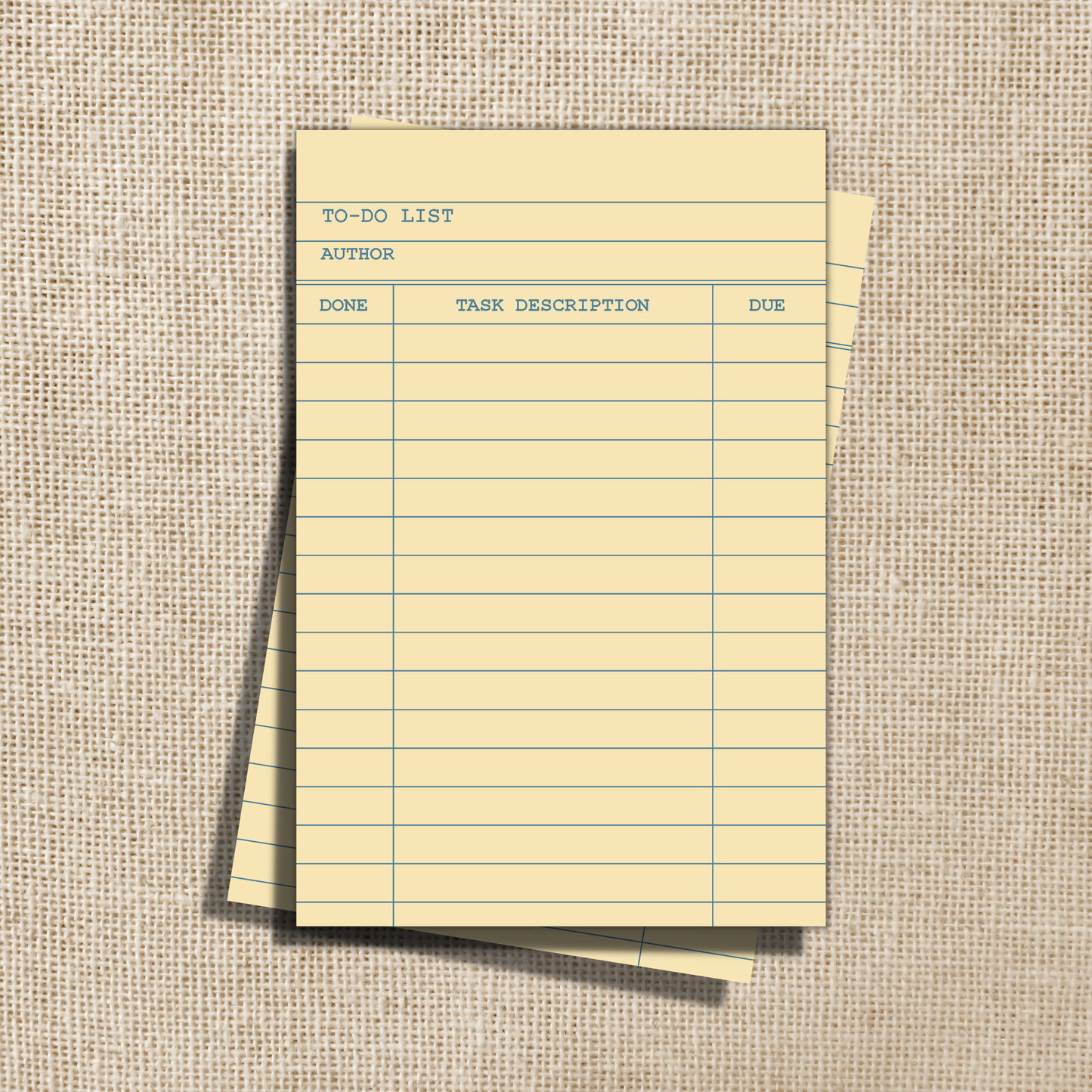 Wildly Enough - Library Card To-Do List Notepad - 4x6"