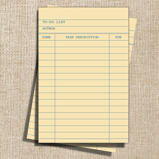 Wildly Enough - Library Card To-Do List Notepad - 4x6"