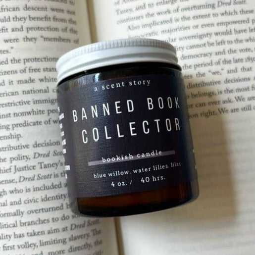 A Scent Story Candle Co - Banned Book Collector | Bookish Candle - 4 oz