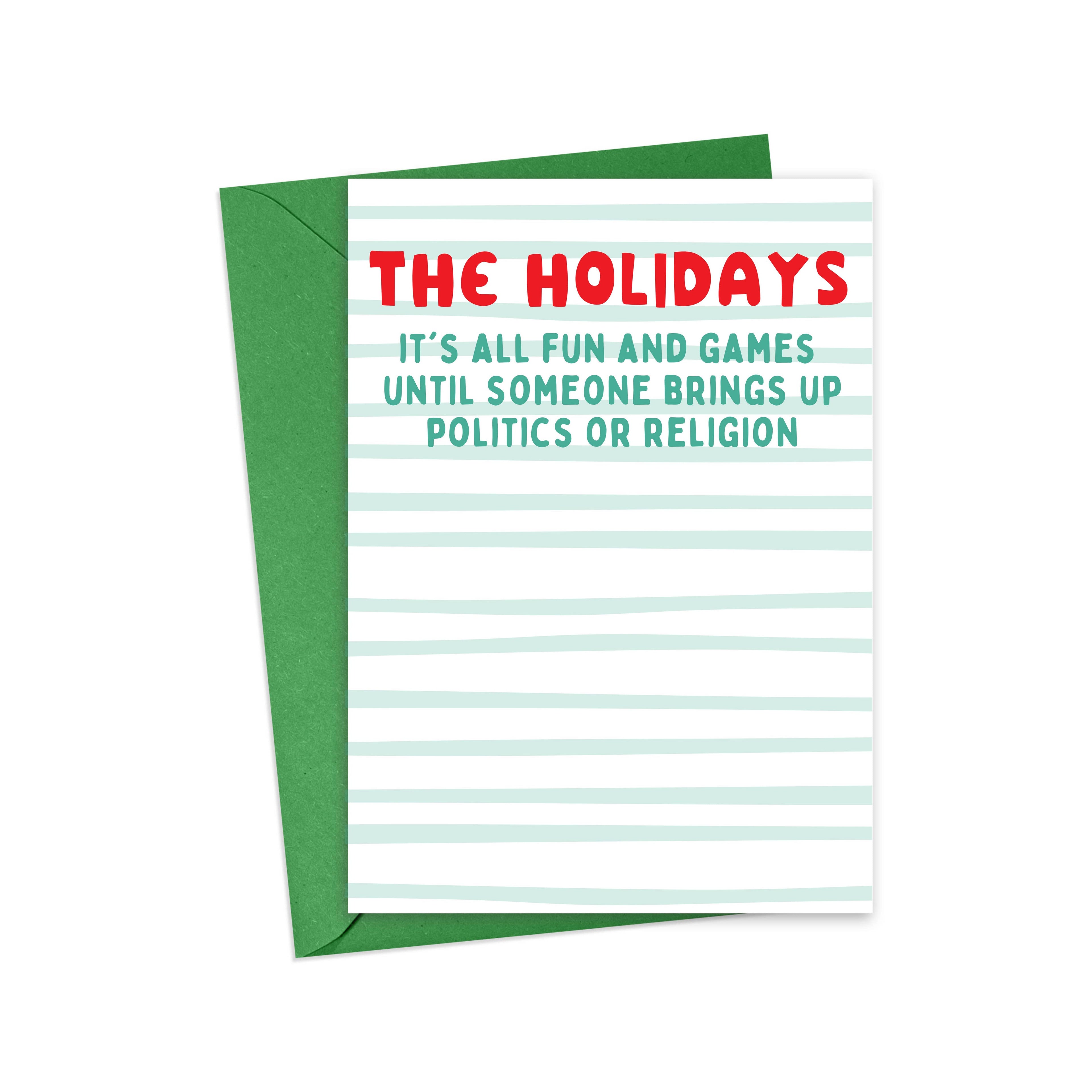 Greeting Card - Politics Funny Christmas Card Sassy Holiday Cards Xmas Gifts