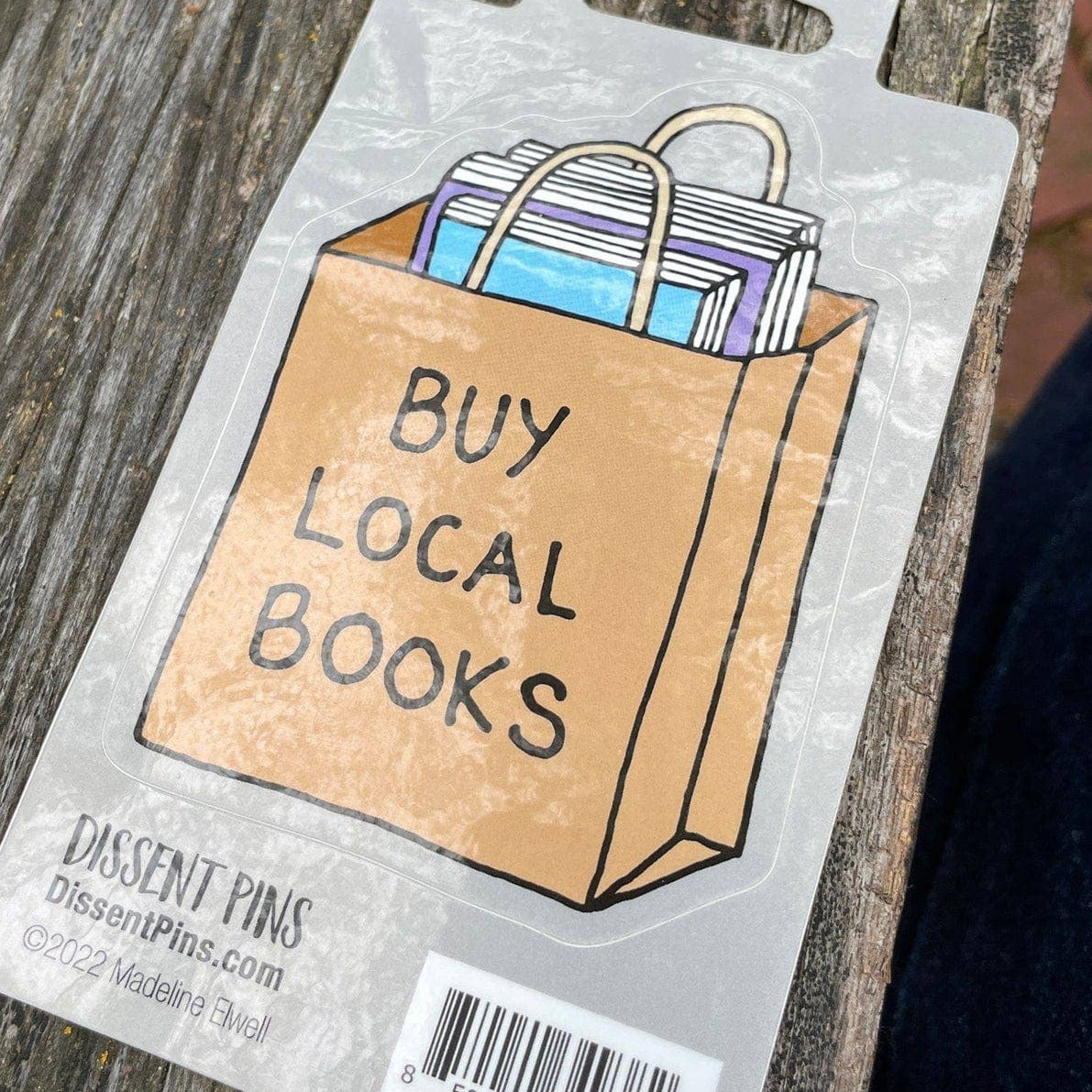Dissent Pins - Buy Local Books Sticker