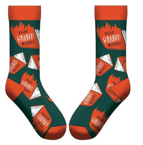 Gibbs Smith - Banned Books Socks (Flames)