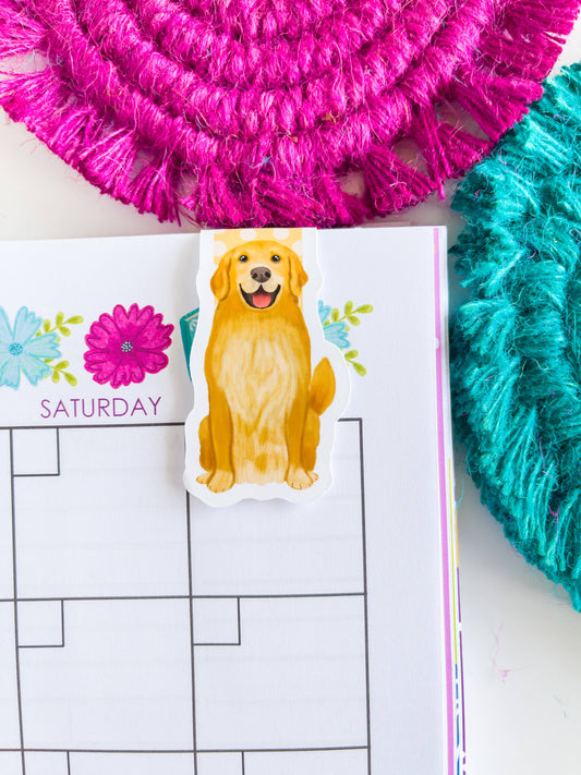 Emily Cromwell - Golden Retriever Magnetic Bookmark