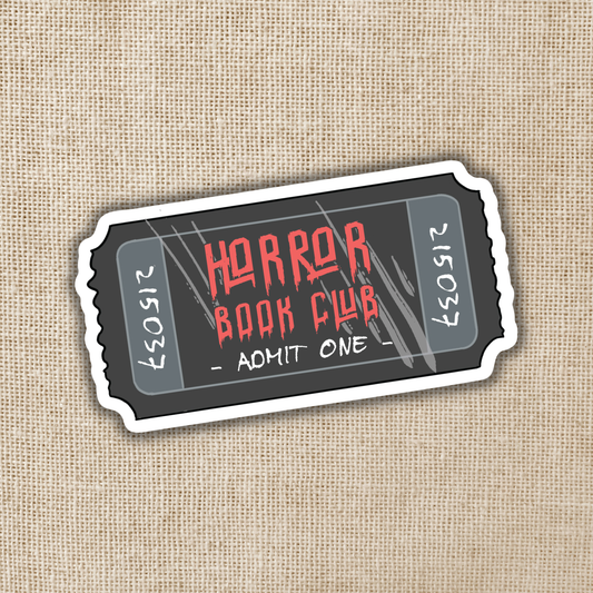 Wildly Enough - Horror Book Club Ticket Sticker