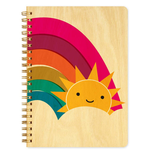 Night Owl Paper Goods - Happy Sun Wood Journal