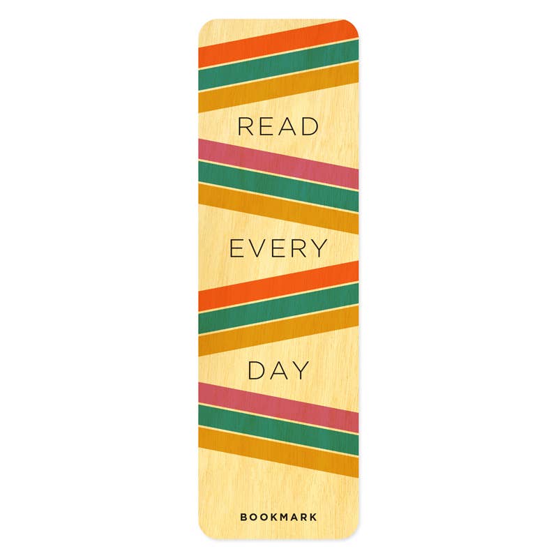 Night Owl Paper Goods - Read Every Day Wood Bookmark