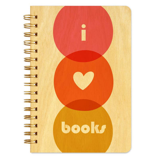Night Owl Paper Goods - Love Books Wood Notebook