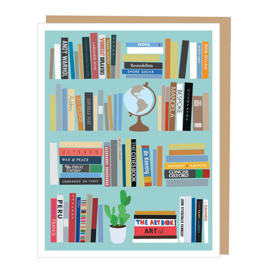 Apartment 2 Cards - Bookshelf Blank Card (single or boxed): SINGLE