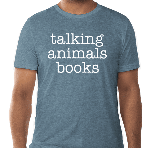 T-Shirt - Talking Animals Text - Light Blue