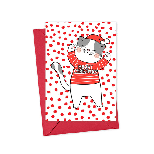 R is for Robo - Cat Christmas Cards - Meowy Christmas Funny Holiday Cards