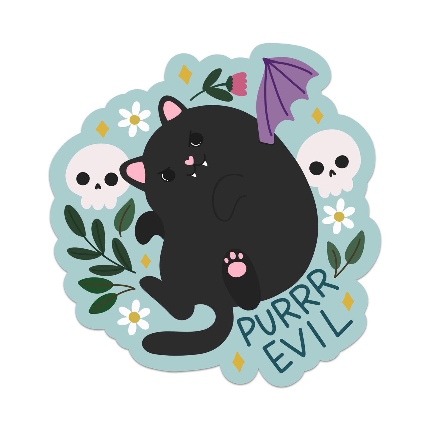 Mouthy Broad - Purrr Evil Cat Sticker