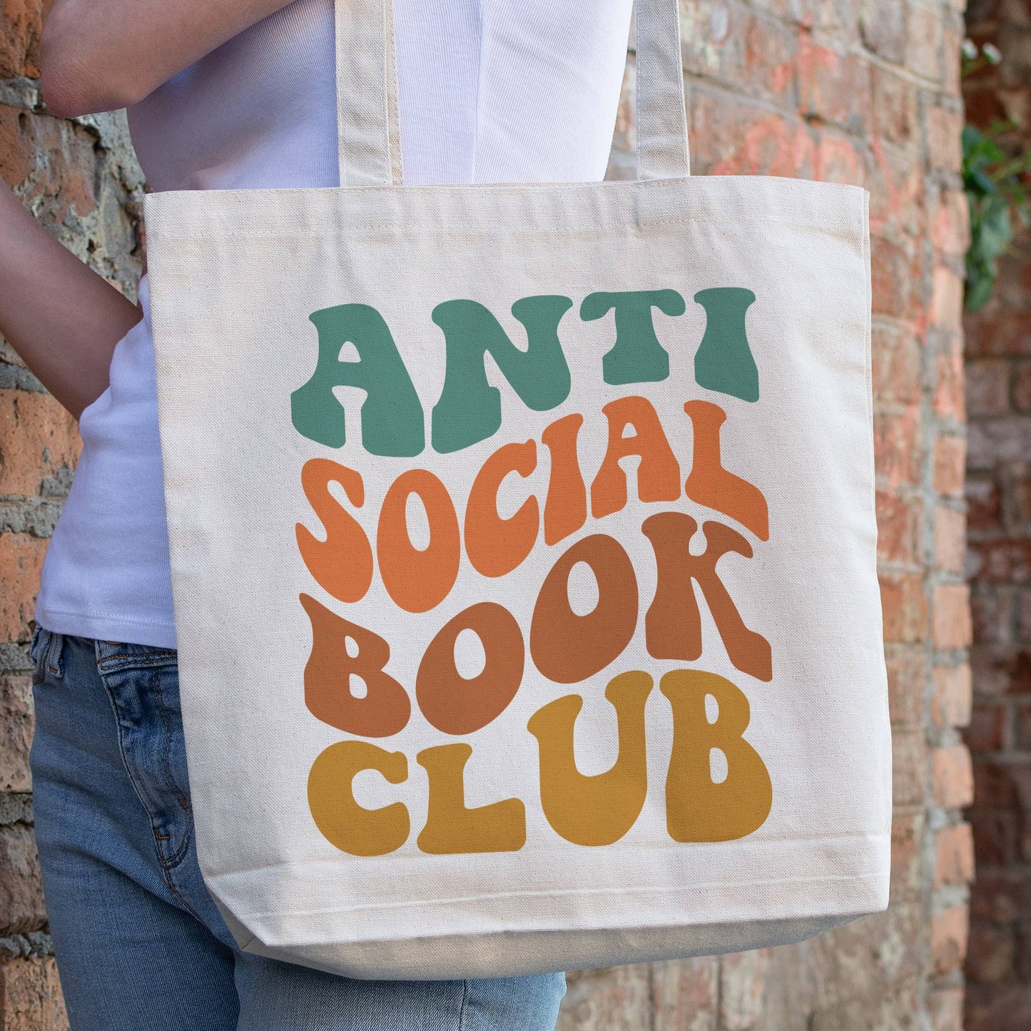 Caffeinated Creativz - Skyline Anti-Social Book Club Tote Bag