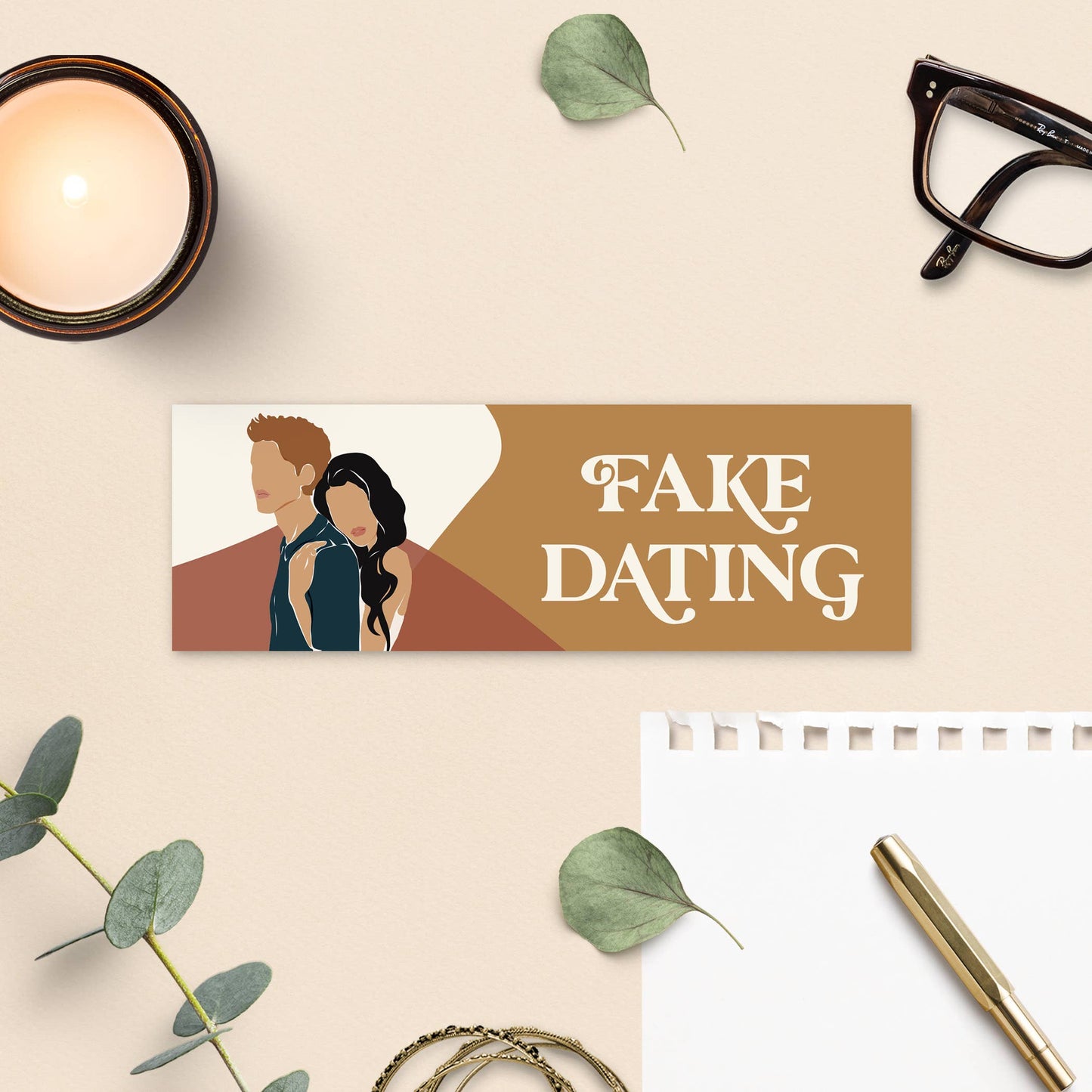 Alliterates - Romance Trope Bookmark - Fake Dating