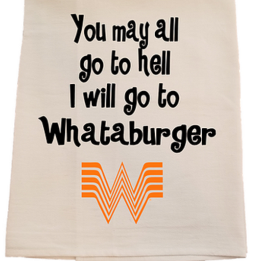 Bunnies and Bows - Whataburger Tea Towel