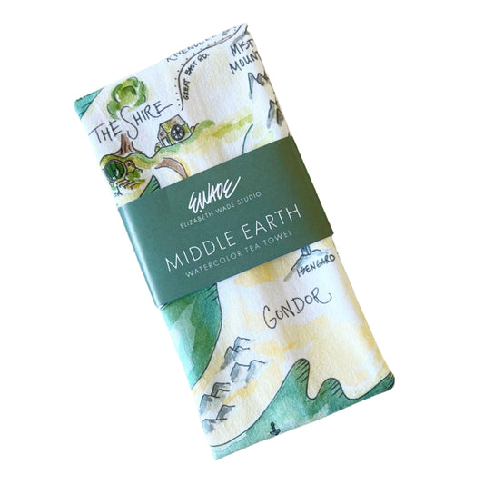 Elizabeth Wade - Middle Earth Tea Towel