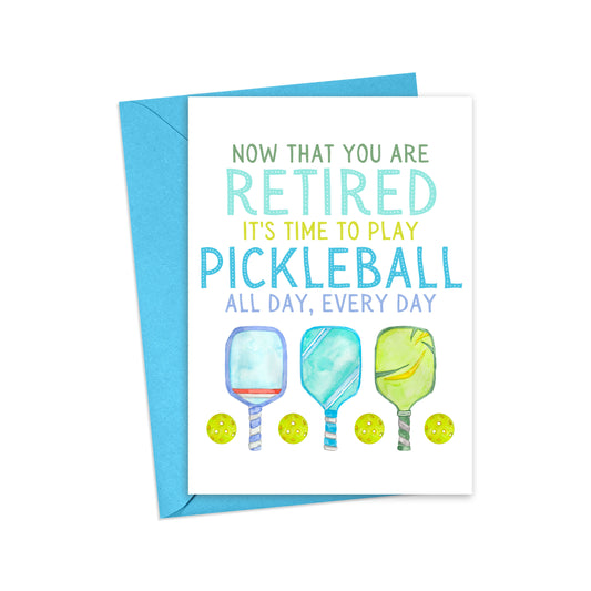 R is for Robo - Pickleball Retirement Card - Funny Retirement Cards for Boss