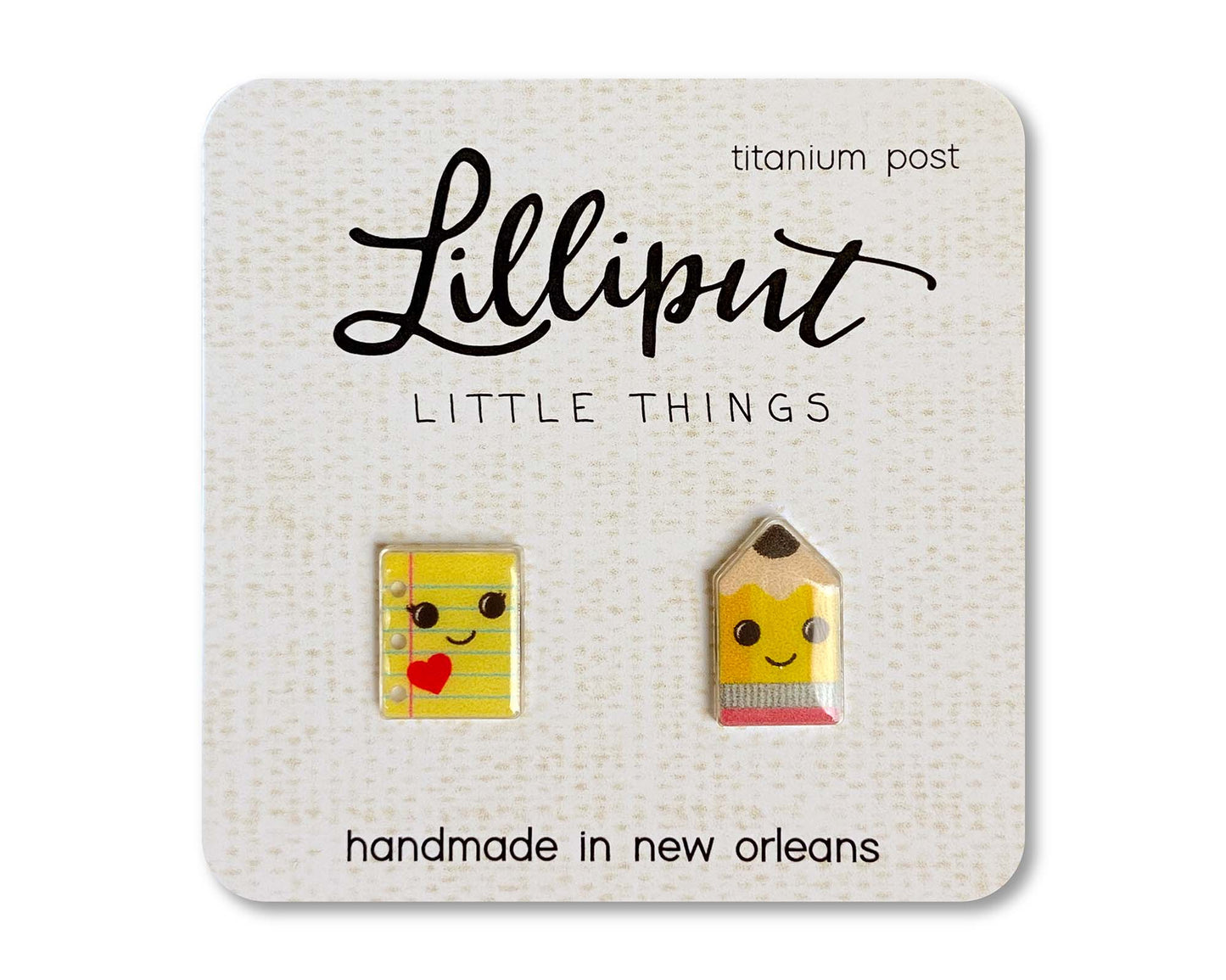 Lilliput Paper and Pencil Earrings