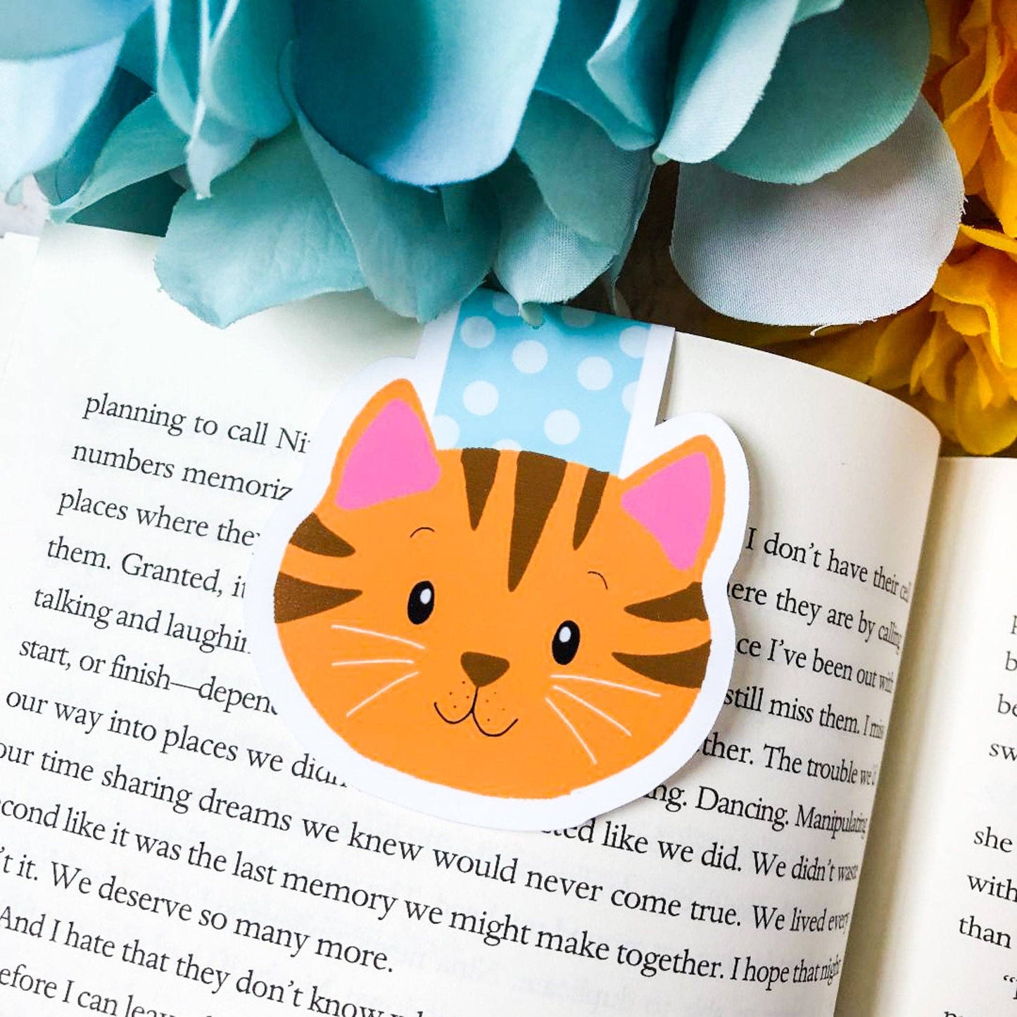 Emily Cromwell - Orange Cat Magnetic Bookmark
