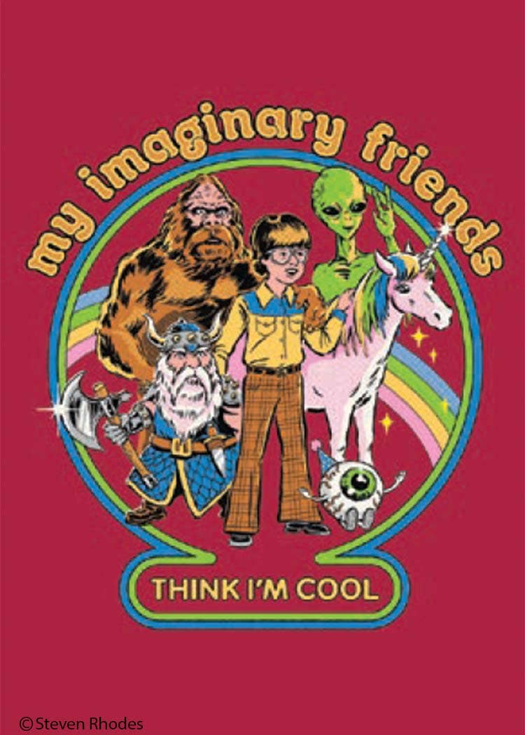 Magnet-My imaginary friends think I'm cool