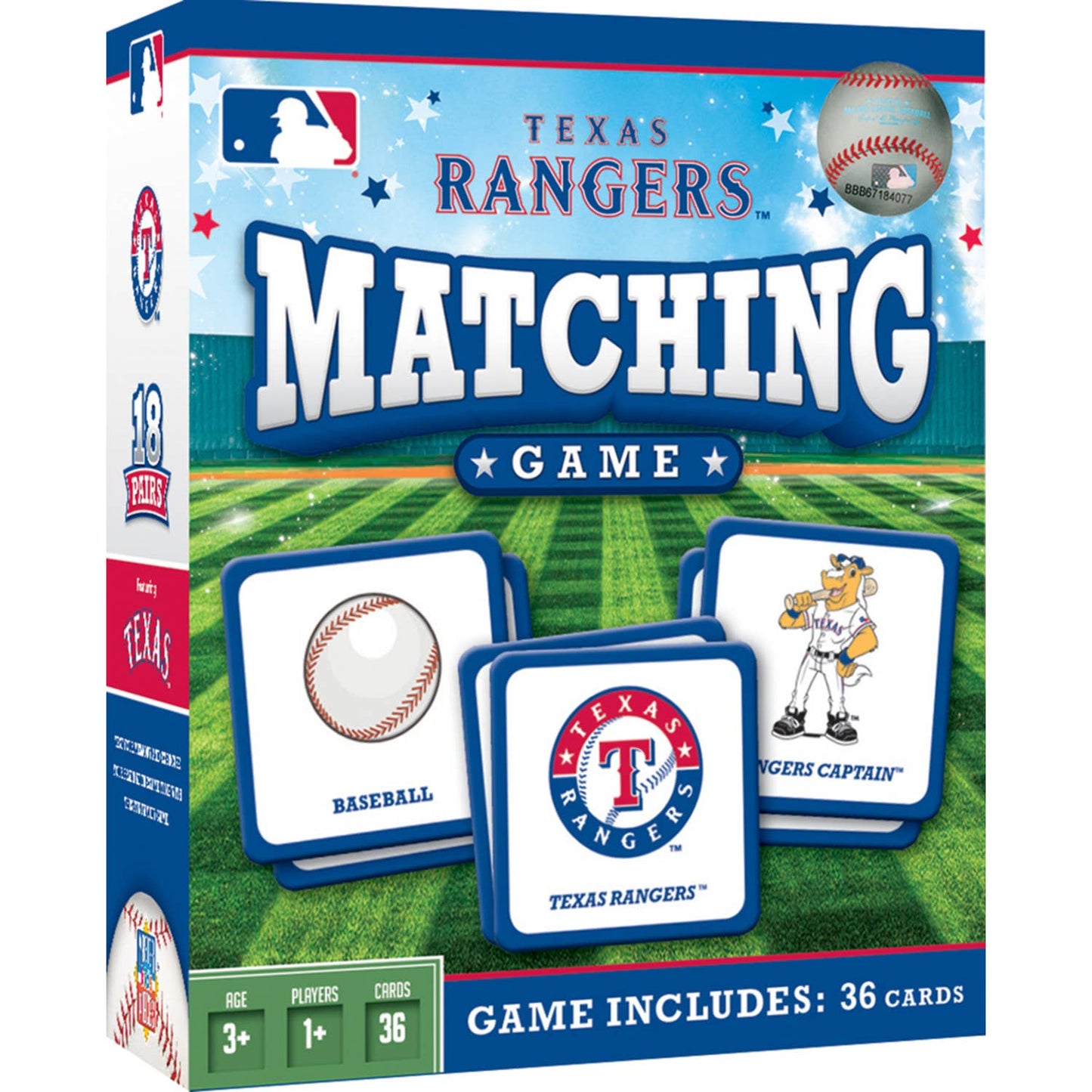 Texas Rangers MLB Matching Game