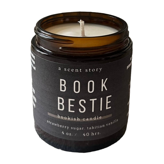 A Scent Story Candle Co - Book Bestie | Candle | Strawberry Sugar + Tahitian Vanilla