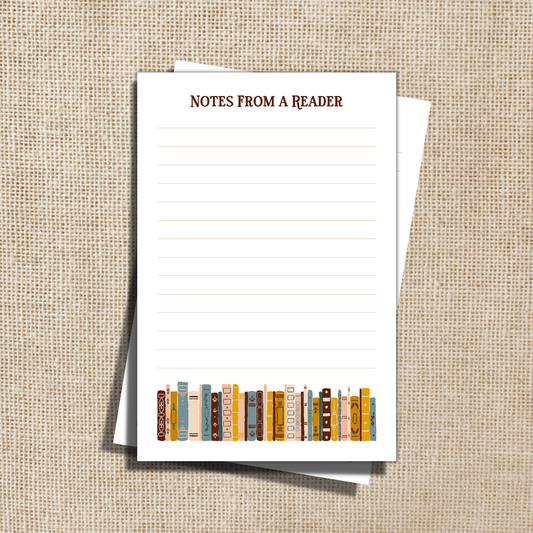 Notes From a Reader Notepad - 4x6"