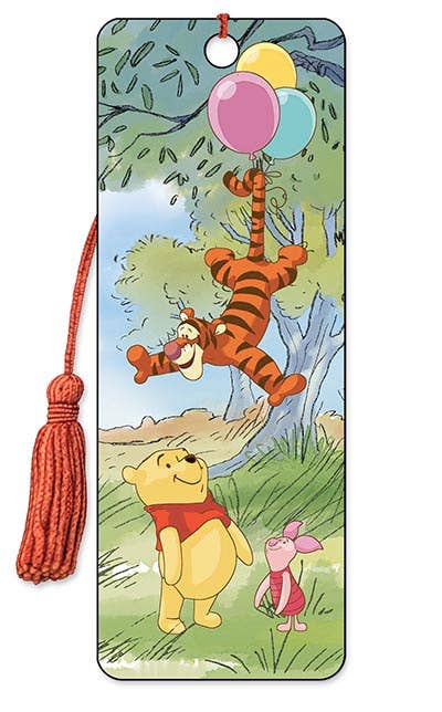 3D Disney Bookmark - Winnie the Pooh with Balloons